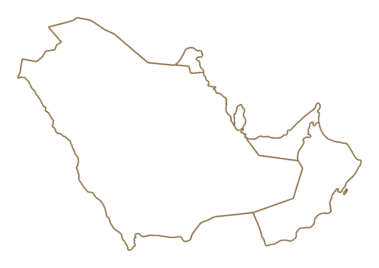 Map of Saudi Arabia and the Gulf