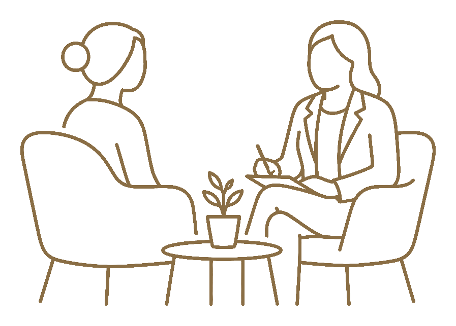 Two people in consultation