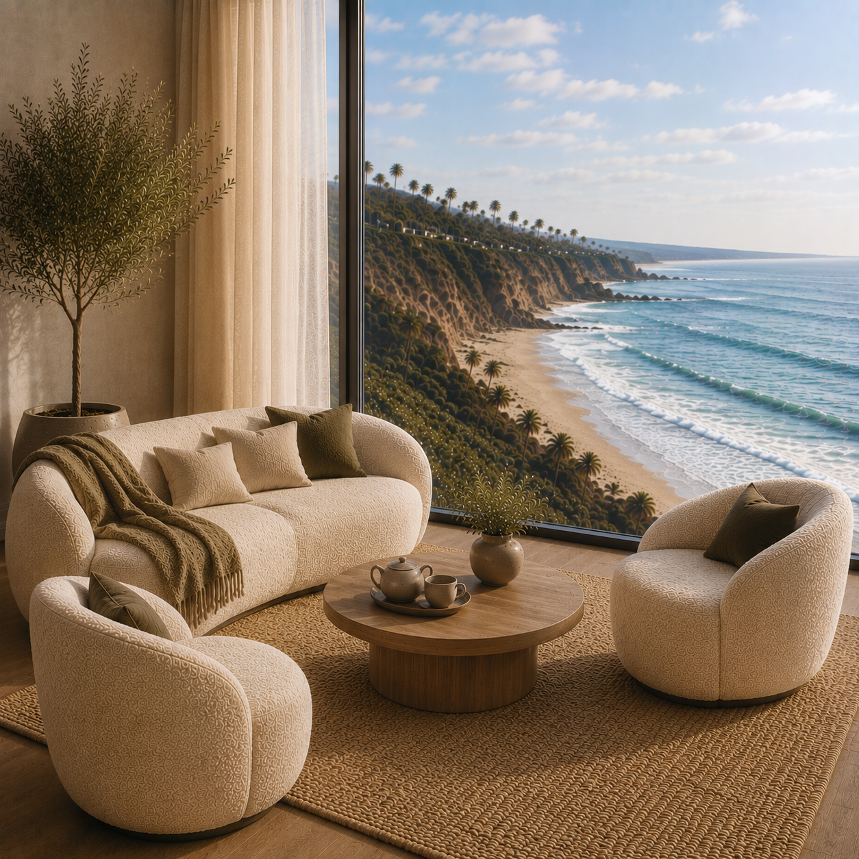 A warm family living space